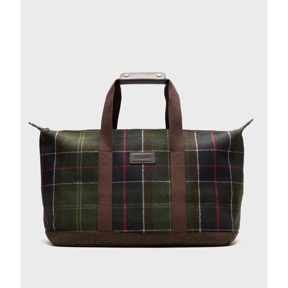 Barbour Classic Tartan Plaid Cree Holdall Duffel Bag NWT
